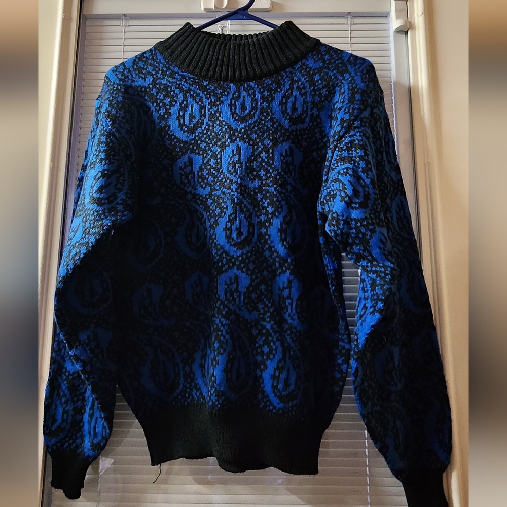 Stefano Blue and Black Sweater